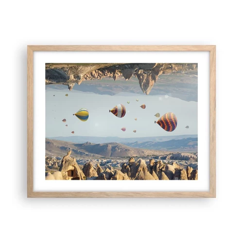 Poster in light oak frame - Here Everything Is Possible - 50x40 cm