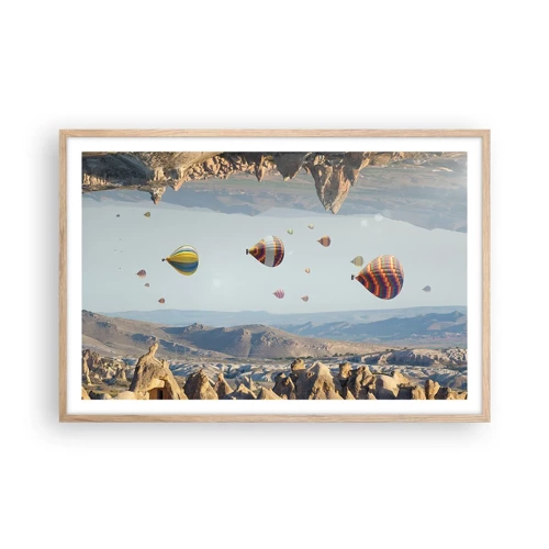 Poster in light oak frame - Here Everything Is Possible - 91x61 cm