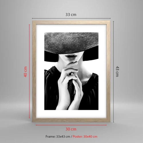 Poster in light oak frame - Hidden Beauty - 30x40 cm