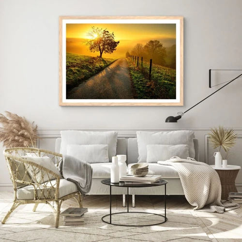 Poster in light oak frame - Honey Afternoon - 100x70 cm