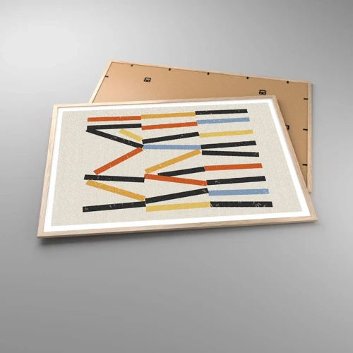 Poster in light oak frame - Horizontal Composition - 100x70 cm