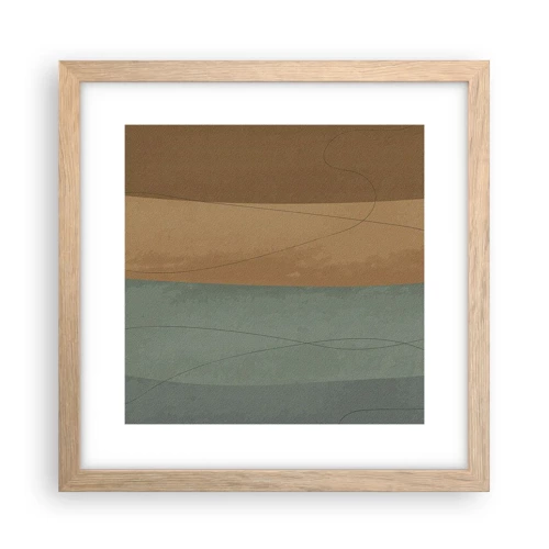 Poster in light oak frame - Horizontal Compostion - 30x30 cm