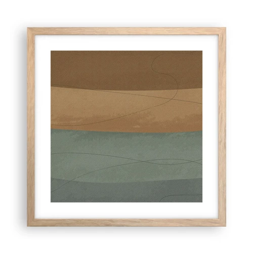 Poster in light oak frame - Horizontal Compostion - 40x40 cm