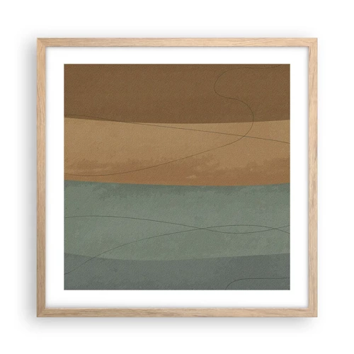 Poster in light oak frame - Horizontal Compostion - 50x50 cm