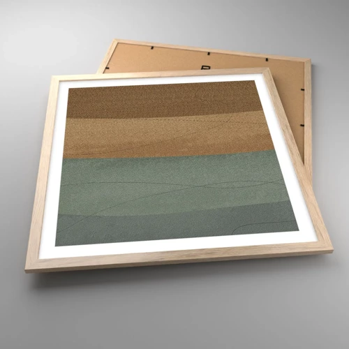 Poster in light oak frame - Horizontal Compostion - 50x50 cm