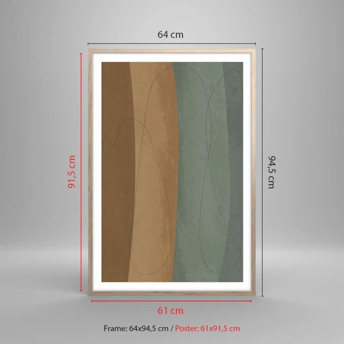 Poster in light oak frame - Horizontal Compostion - 61x91 cm