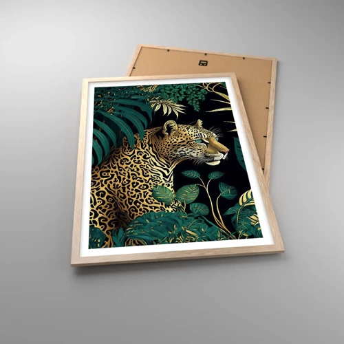 Poster in light oak frame - Host in the Jungle - 50x70 cm