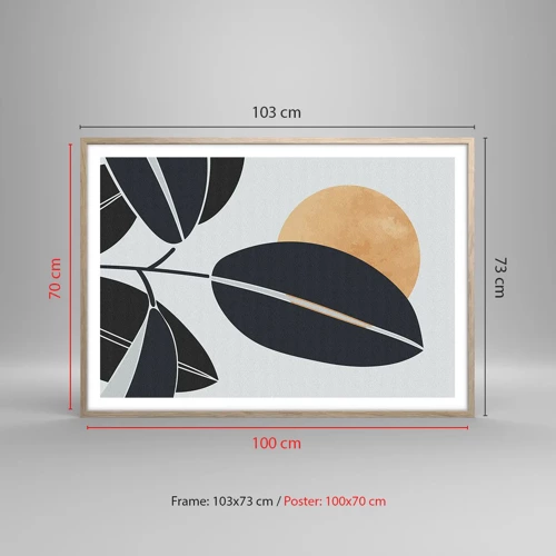 Poster in light oak frame - Hot Summer's Day - 100x70 cm