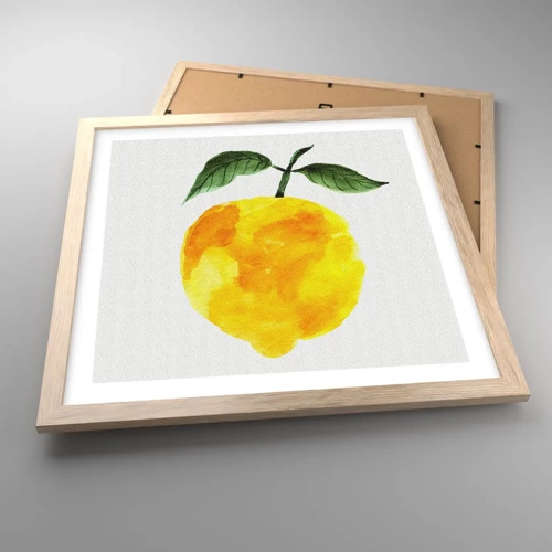 Poster in light oak frame - How to Get the Taste of the Sun - 40x40 cm