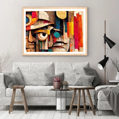 Poster in light oak frame - I Can See You - 70x50 cm