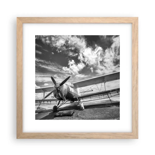 Poster in light oak frame - I Can't Wait! - 30x30 cm