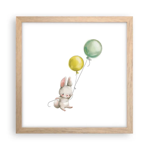 Poster in light oak frame - I Will Fly Too! - 30x30 cm