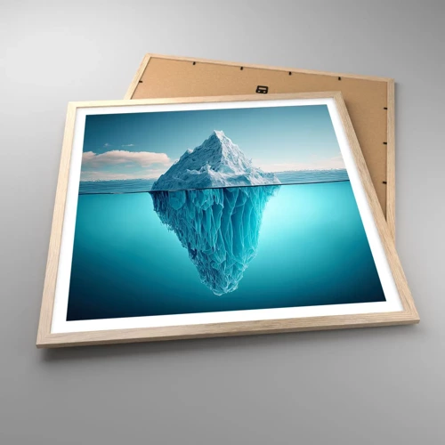 Poster in light oak frame - Ice Queen - 60x60 cm