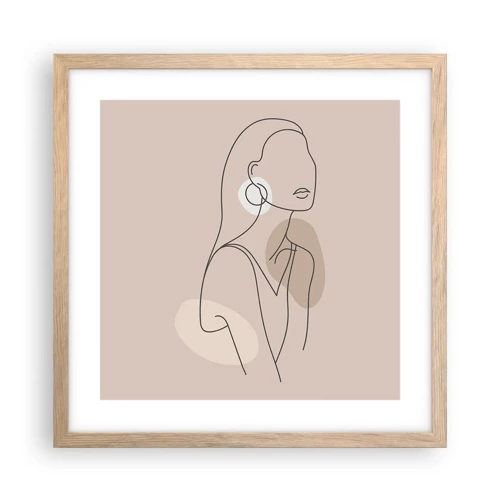 Poster in light oak frame - Icon of Girlhood - 40x40 cm