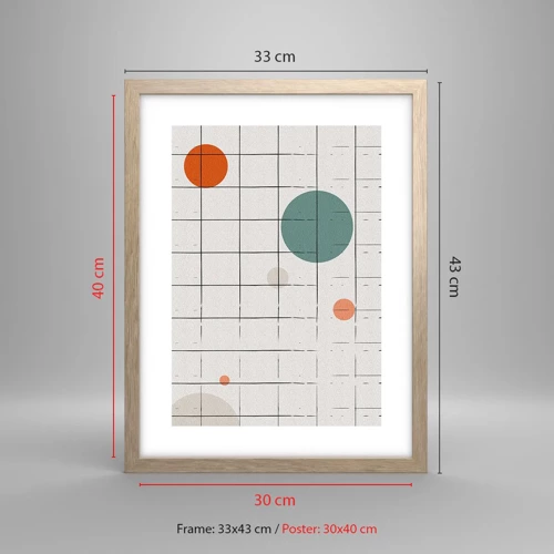 Poster in light oak frame - Imprisoned. Us or Them? - 30x40 cm