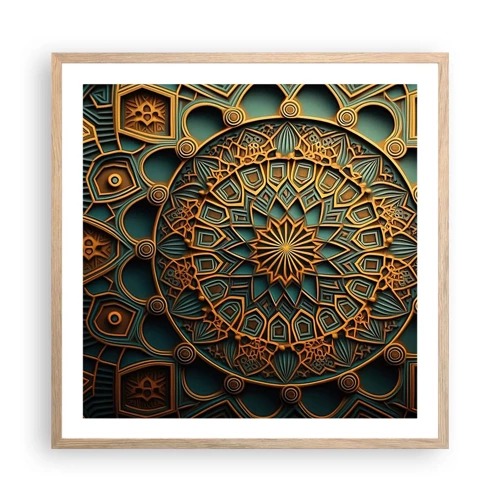 Poster in light oak frame - In Arabic Style - 60x60 cm