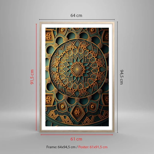 Poster in light oak frame - In Arabic Style - 61x91 cm