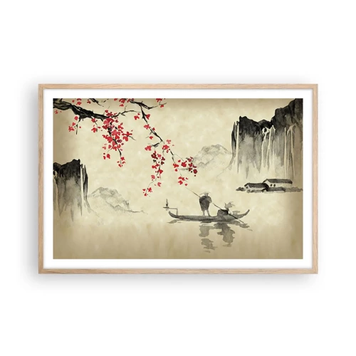 Poster in light oak frame - In Cherry Blossom Country - 91x61 cm