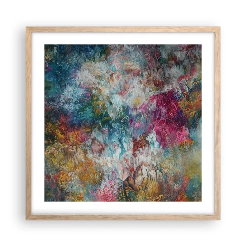 Poster in light oak frame - In Full Bloom - 50x50 cm