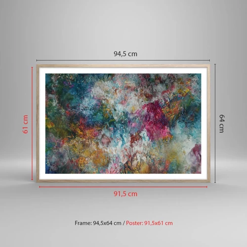 Poster in light oak frame - In Full Bloom - 91x61 cm