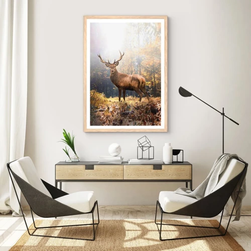 Poster in light oak frame - In Full Majesty - 50x70 cm