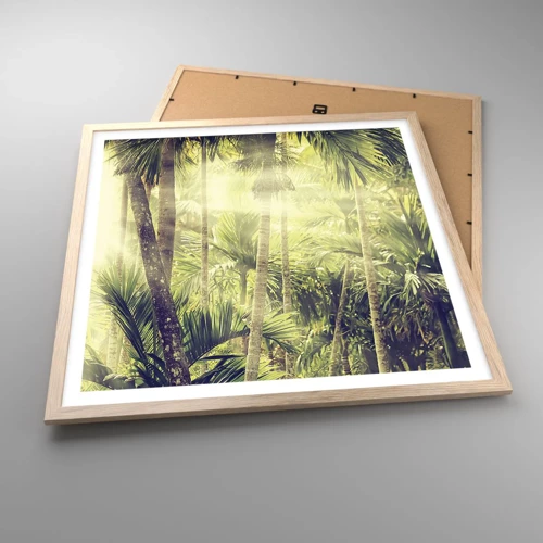 Poster in light oak frame - In Green Heat - 60x60 cm