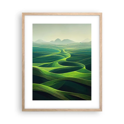 Poster in light oak frame - In Green Valleys - 40x50 cm