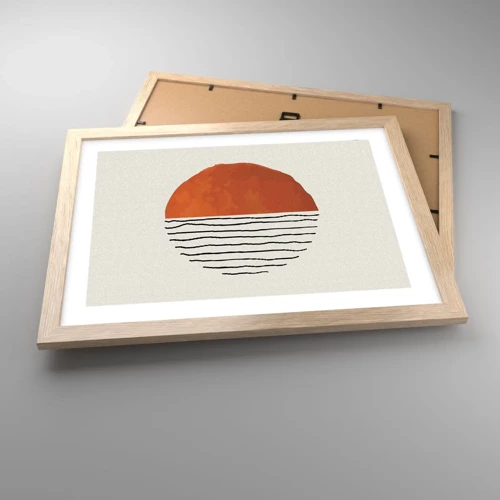 Poster in light oak frame - In Japanese Style - 40x30 cm