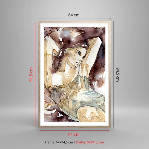 Poster in light oak frame - In Lilly's Mood - 61x91 cm
