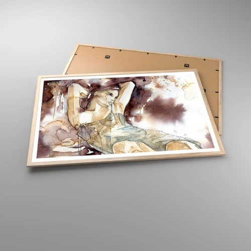Poster in light oak frame - In Lilly's Mood - 91x61 cm
