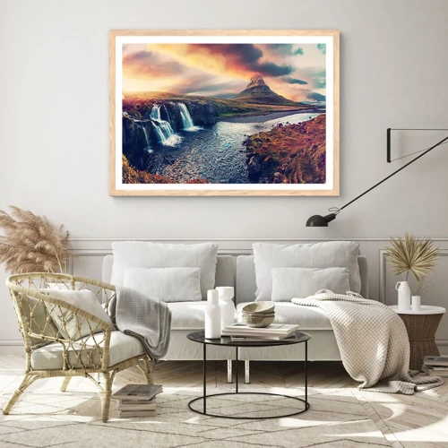 Poster in light oak frame - In Majesty of Nature - 50x40 cm