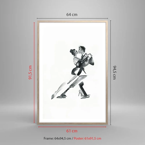 Poster in light oak frame - In One Rhythm - 61x91 cm