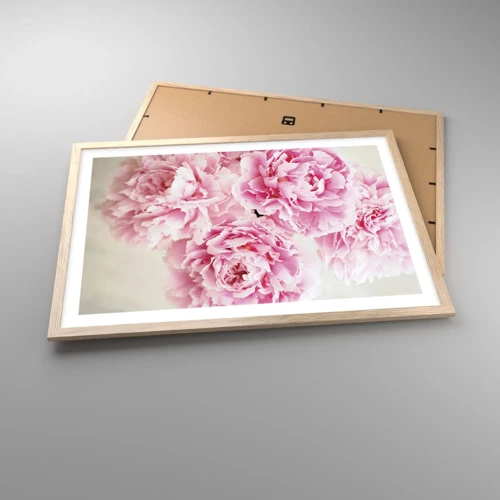 Poster in light oak frame - In Pink  Splendour - 70x50 cm