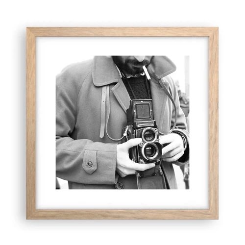 Poster in light oak frame - In Retro Style - 30x30 cm