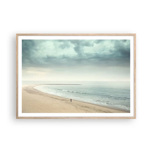 Poster in light oak frame - In Search of Quiet - 100x70 cm