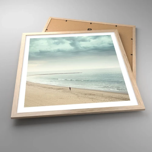 Poster in light oak frame - In Search of Quiet - 50x50 cm