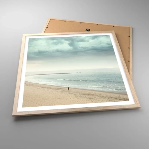 Poster in light oak frame - In Search of Quiet - 60x60 cm