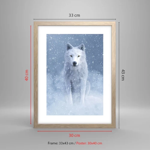 Poster in light oak frame - In Winter Spirit - 30x40 cm