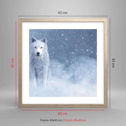 Poster in light oak frame - In Winter Spirit - 40x40 cm