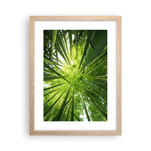 Poster in light oak frame - In a Bamboo Forest - 30x40 cm