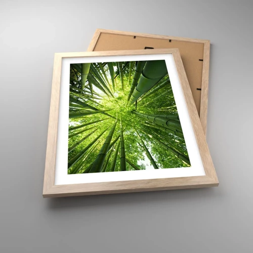 Poster in light oak frame - In a Bamboo Forest - 30x40 cm