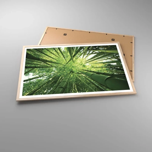 Poster in light oak frame - In a Bamboo Forest - 91x61 cm