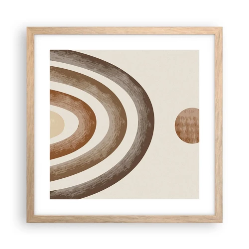 Poster in light oak frame - In a Distant Galaxy - 40x40 cm