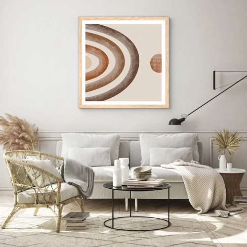 Poster in light oak frame - In a Distant Galaxy - 40x40 cm