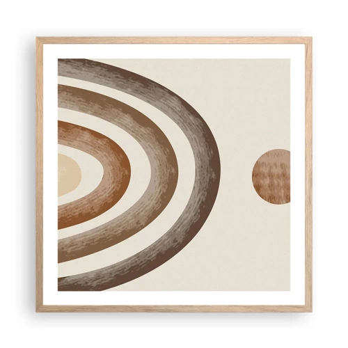 Poster in light oak frame - In a Distant Galaxy - 60x60 cm