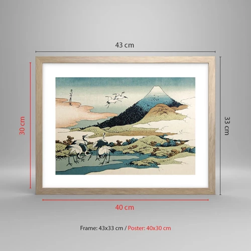 Poster in light oak frame - In a Japanese Spirit - 40x30 cm