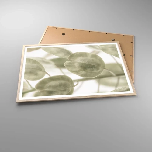 Poster in light oak frame - In the Beginning There Were Leaves… - 100x70 cm