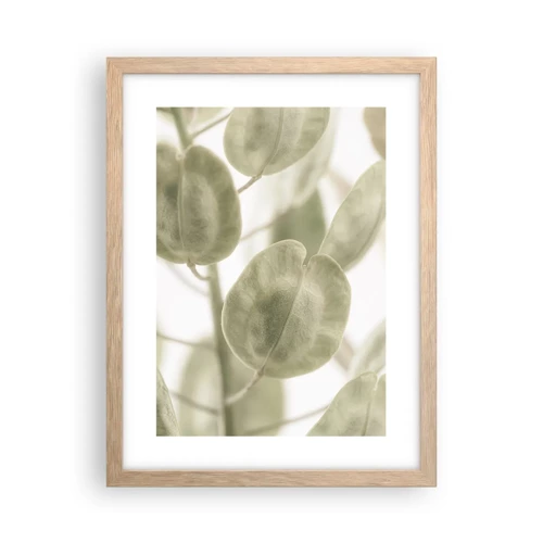 Poster in light oak frame - In the Beginning There Were Leaves… - 30x40 cm