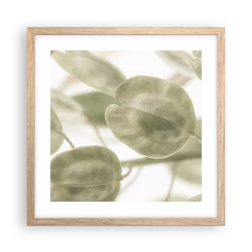 Poster in light oak frame - In the Beginning There Were Leaves… - 40x40 cm