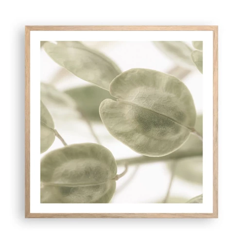 Poster in light oak frame - In the Beginning There Were Leaves… - 60x60 cm